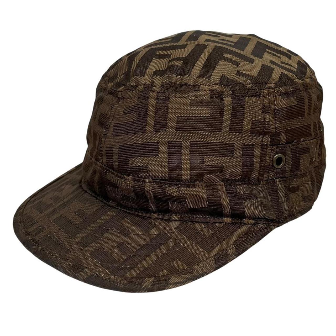 Fendi Brown Zucca Monogram Baseball Hat