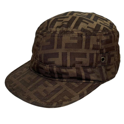 Fendi Brown Zucca Monogram Baseball Hat