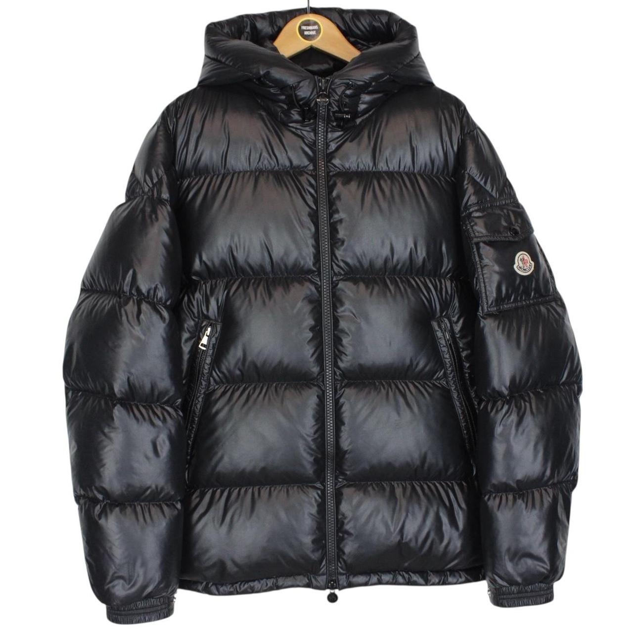 Moncler Ecrins Black Full Zip Hooded Down Jacket