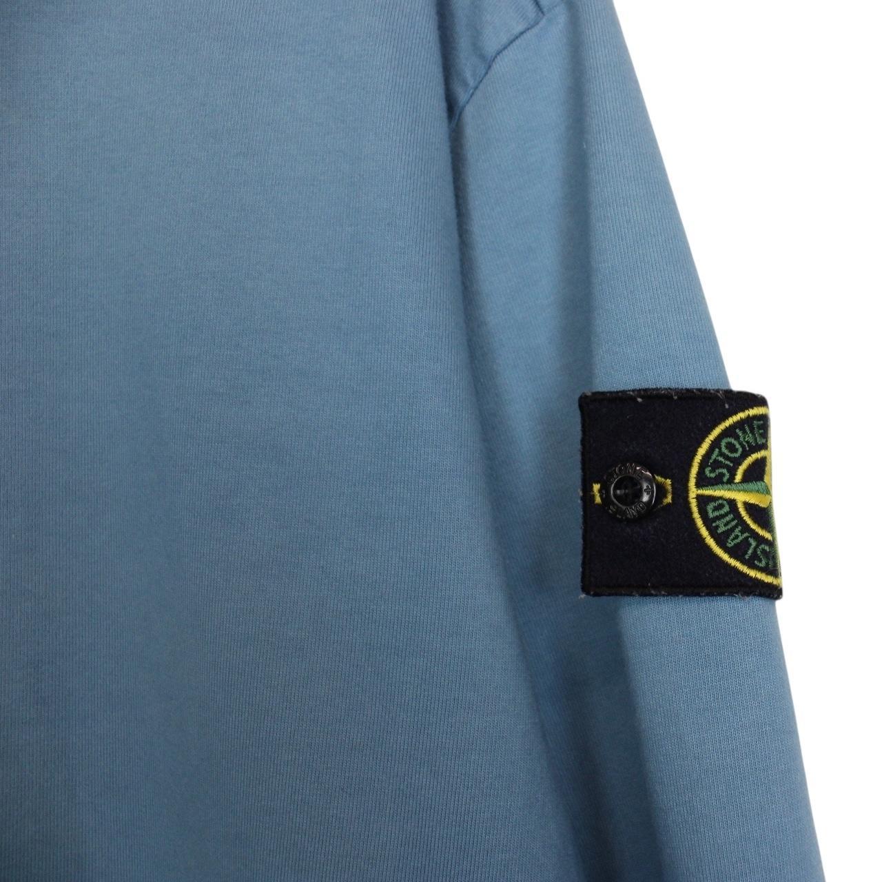 Stone Island SS 2022 Blue Cotton Sweatshirt Jumper