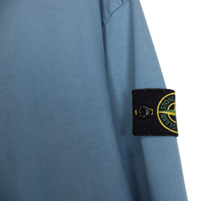 Stone Island SS 2022 Blue Cotton Sweatshirt Jumper