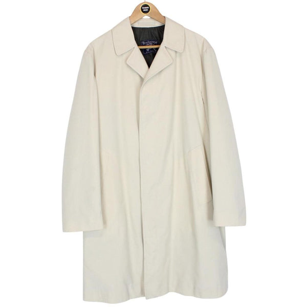 Vintage 90s Burberry Cream Single Breasted Trench Coat
