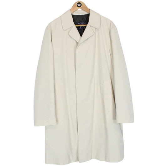 Vintage 90s Burberry Cream Single Breasted Trench Coat