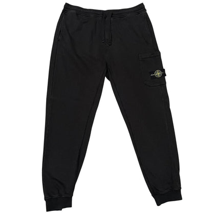 Stone Island SS 2024 Black Cotton Tracksuit Bottoms / Joggers