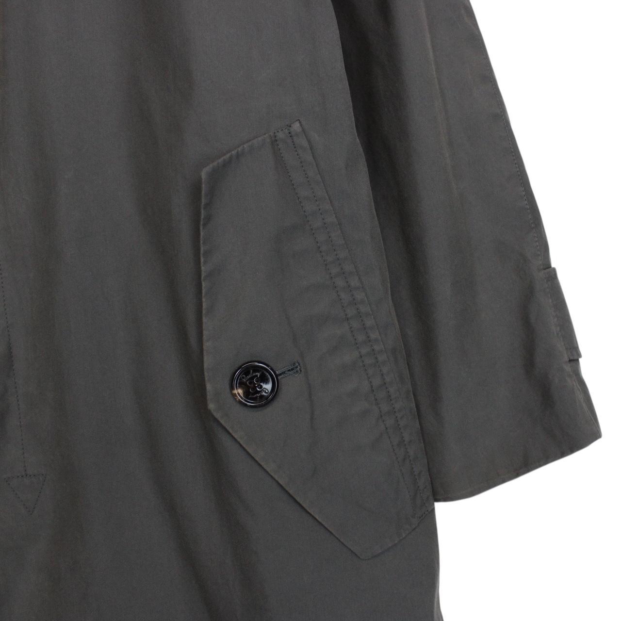 Burberry Grey and Brown Nova Check Lined Cotton Blend Balmacaan Coat