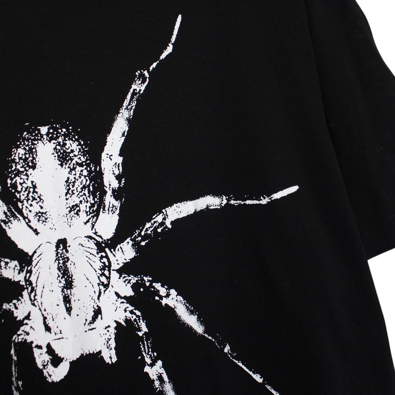 Lanvin Black and White Spider Print Short Sleeve Cotton T-Shirt