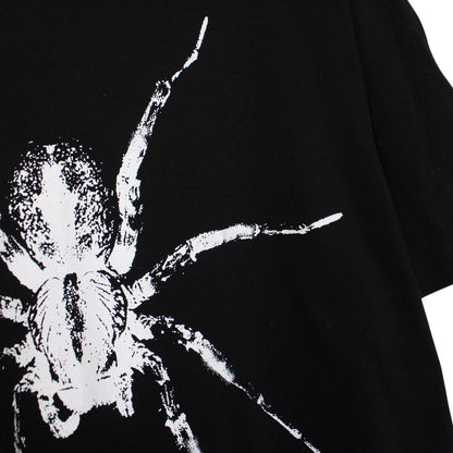 Lanvin Black and White Spider Print Short Sleeve Cotton T-Shirt