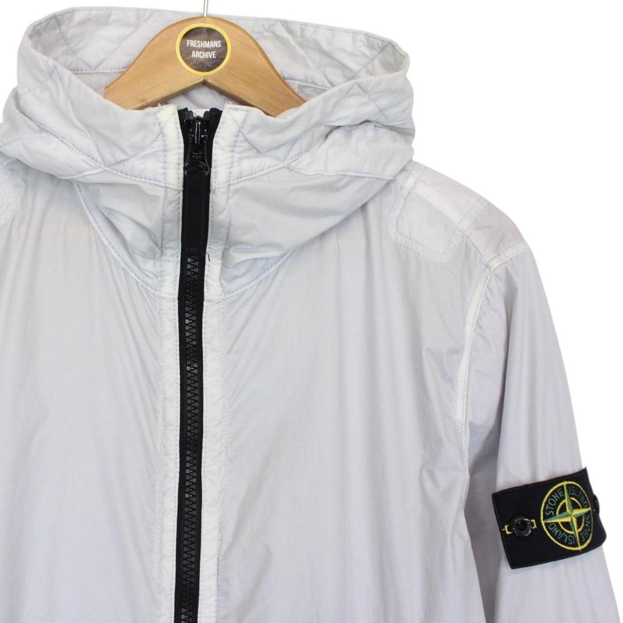 Stone Island AW 2018 Grey Full Zip Lamy Flock Nylon Hooded Jacket