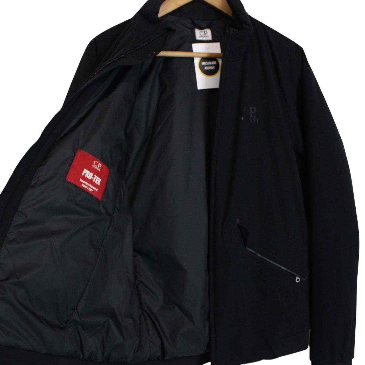 CP Company Blue Full Zip Pro-Tek Quilted Logo Print Jacket