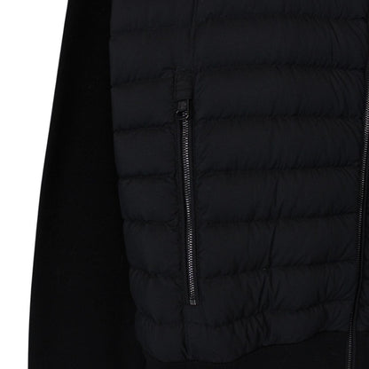 Moncler Black Full Zip Cotton/Nylon Cardigan Tricot Jacket