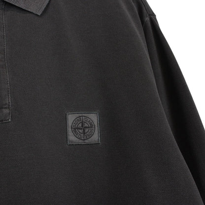 Stone Island AW 2018 Dark Grey Long Sleeve Compass Polo Shirt