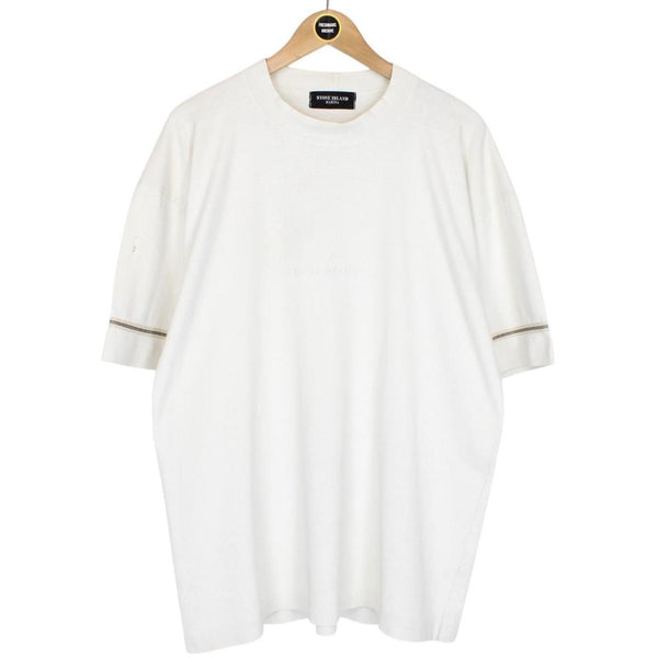 Vintage 1988 Stone Island White Short Sleeve Embroidered T-Shirt