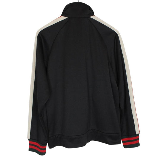 Gucci Black Spellout Technical Jersey Full Zip Track Jacket