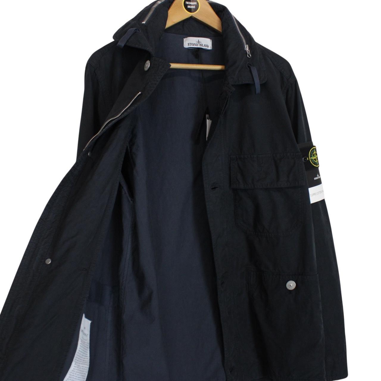 Stone Island SS 2023 Navy Blue Cupro Cotton Twill-TC Jacket