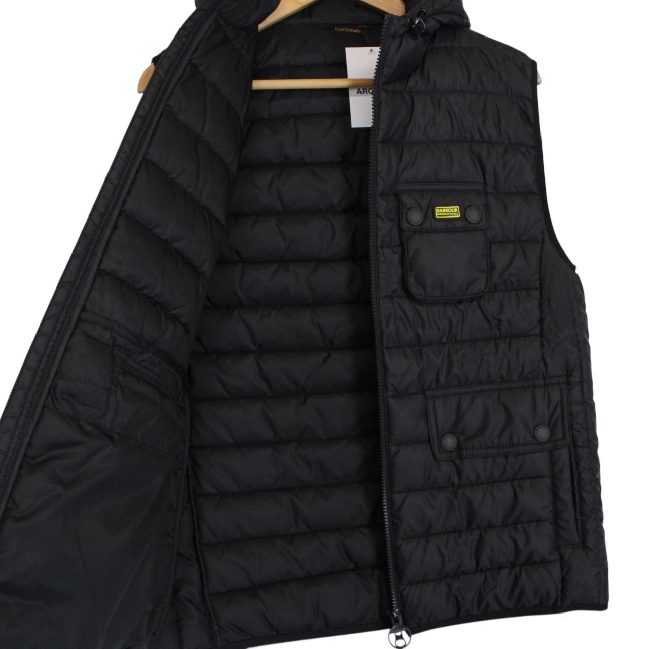 Barbour International Black Full Zip Ouston Gilet / Bodywarmer