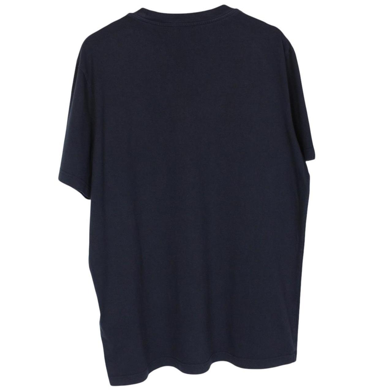 Moncler Navy Blue Boxing Logo Print Short Sleeve T-Shirt