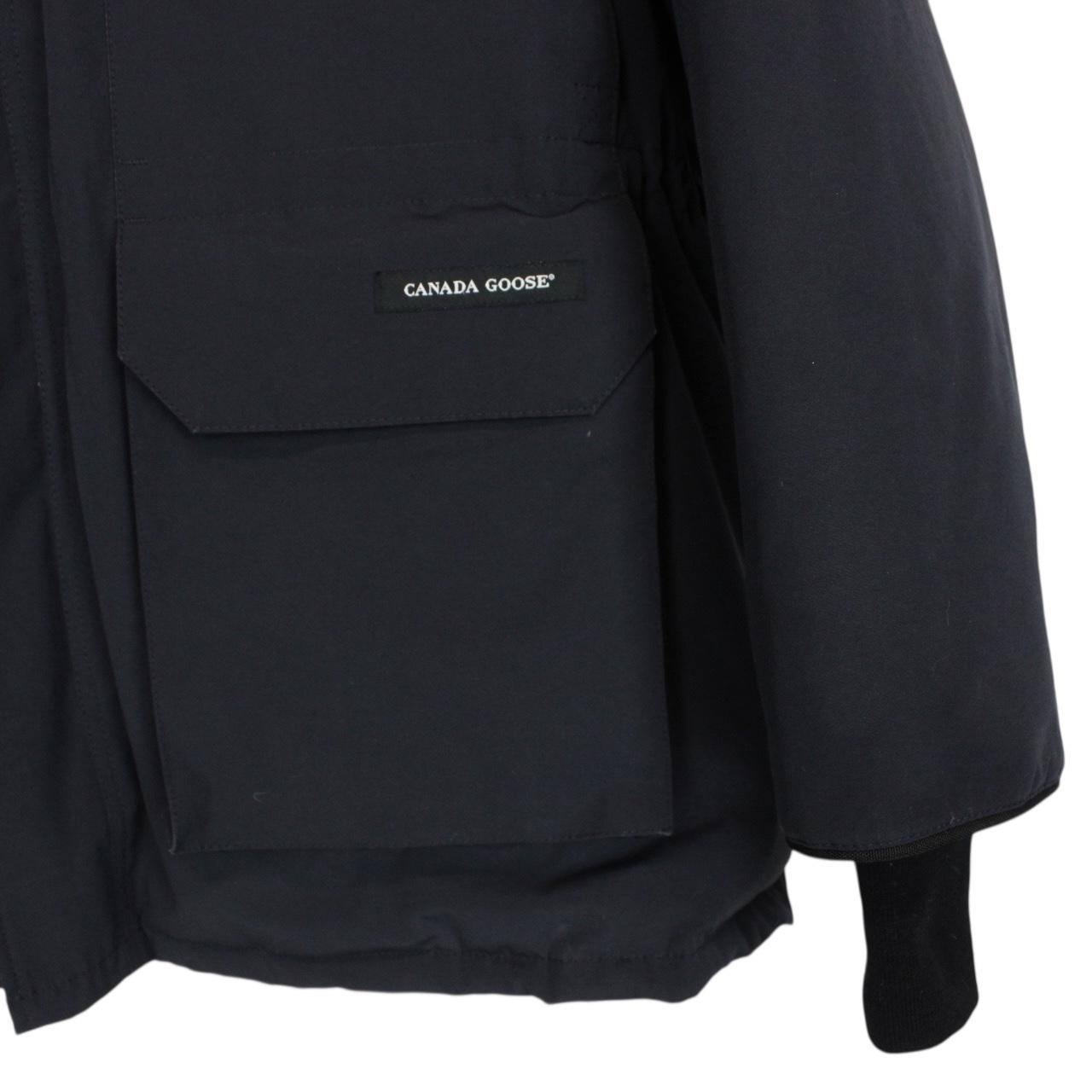 Canada Goose Navy Blue Expedition Parka Down Jacket with Fur Trim