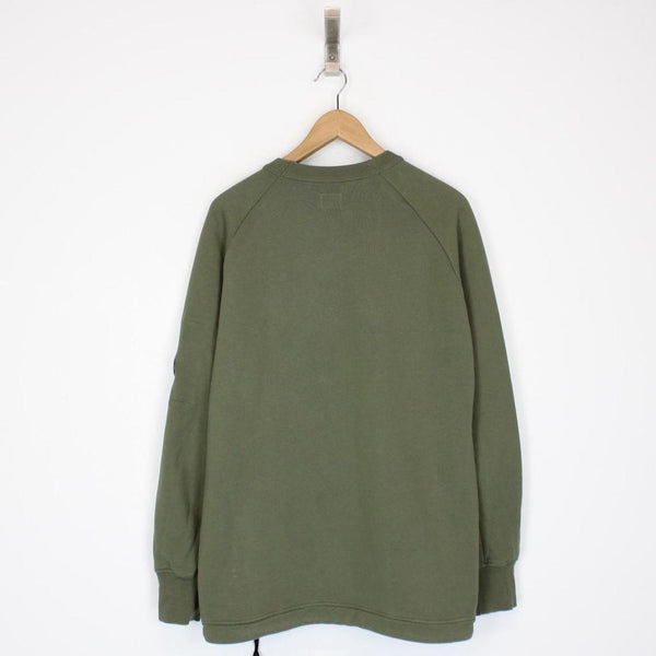 CP Company Green Goggle Lens Cotton Sweatshirt Jumper