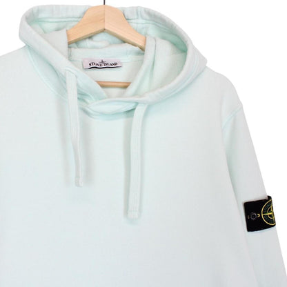 Stone Island AW 2022 Mint Green Cotton Hoodie Jumper