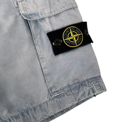 Stone Island SS 2014 Blue Bermuda Cotton Cargo Shorts