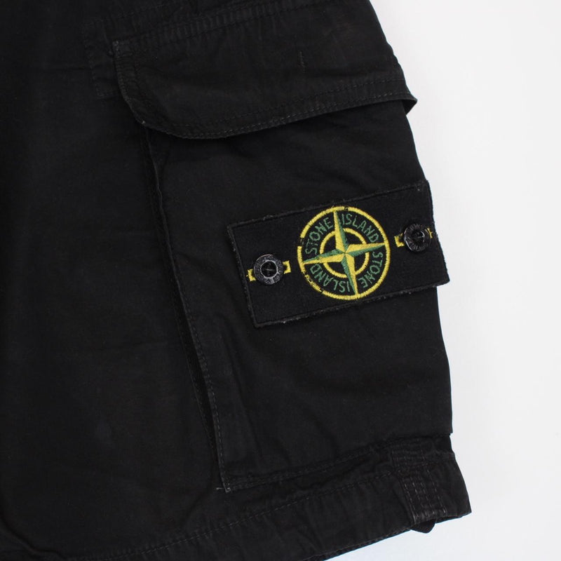 Stone Island SS 2013 Black Bermuda Cotton Cargo Shorts