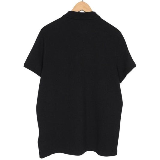 Moncler Maglia Manica Corta Black Short Sleeve Cotton Polo Shirt