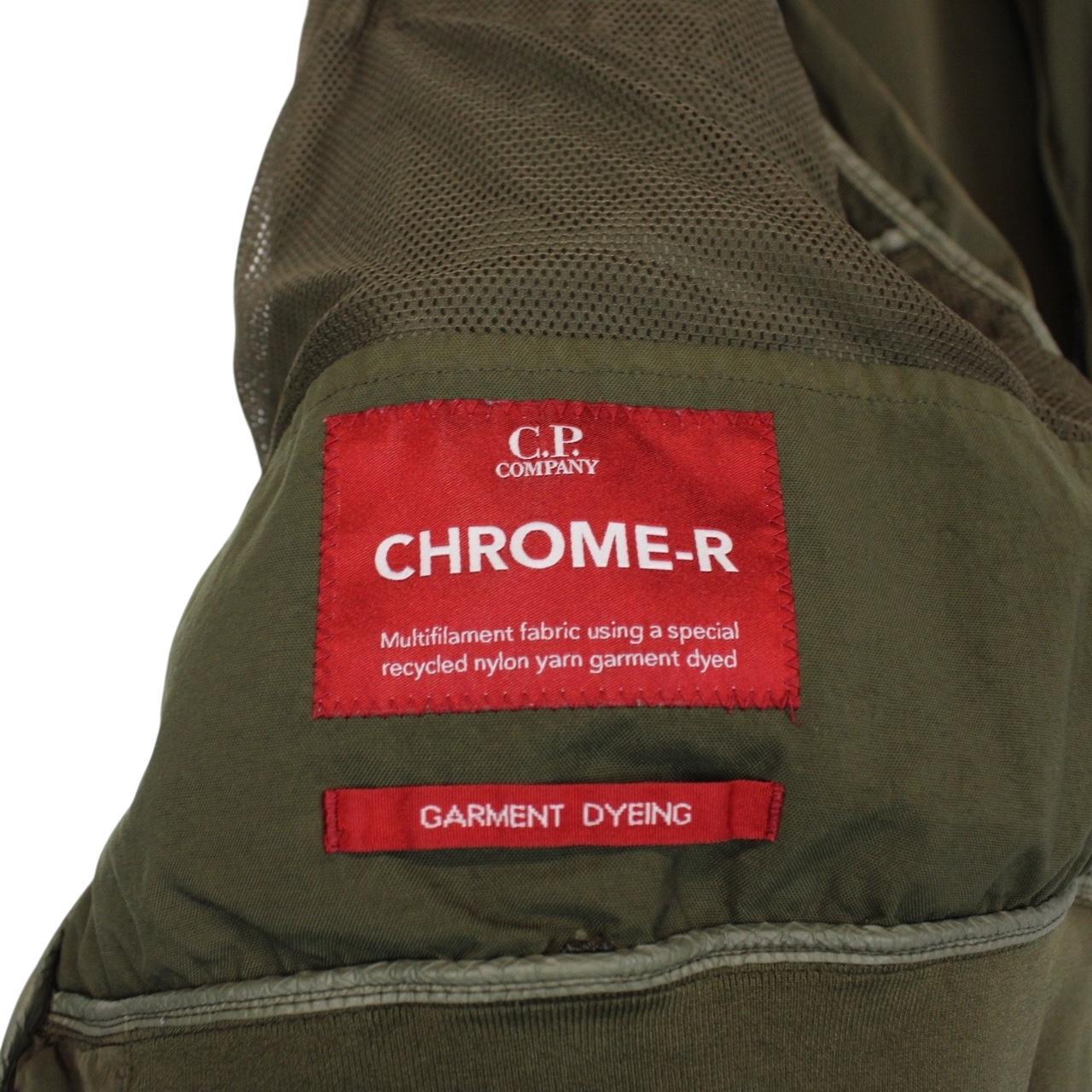 CP Company Green Full Zip Chrome-R Nylon Garment Dyed Goggle Jacket