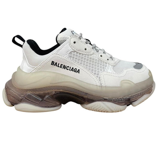 Balenciaga Triple S White Clear Sole Mesh Trainers
