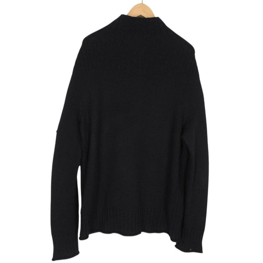 Vintage Stone Island AW 2003 Black Wool Knit 1/4 Zip Jumper