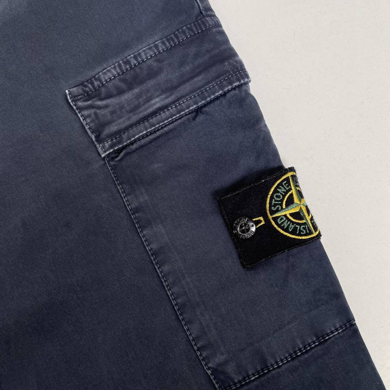 Stone Island SS 2018 Navy Blue Skinny Fit Cargo Trousers