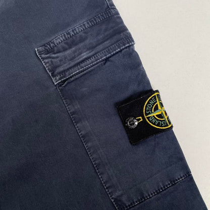 Stone Island SS 2018 Navy Blue Skinny Fit Cargo Trousers