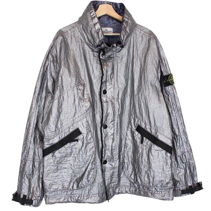 Stone Island SS 2025 Metallic Silver Metal Cover Jacket