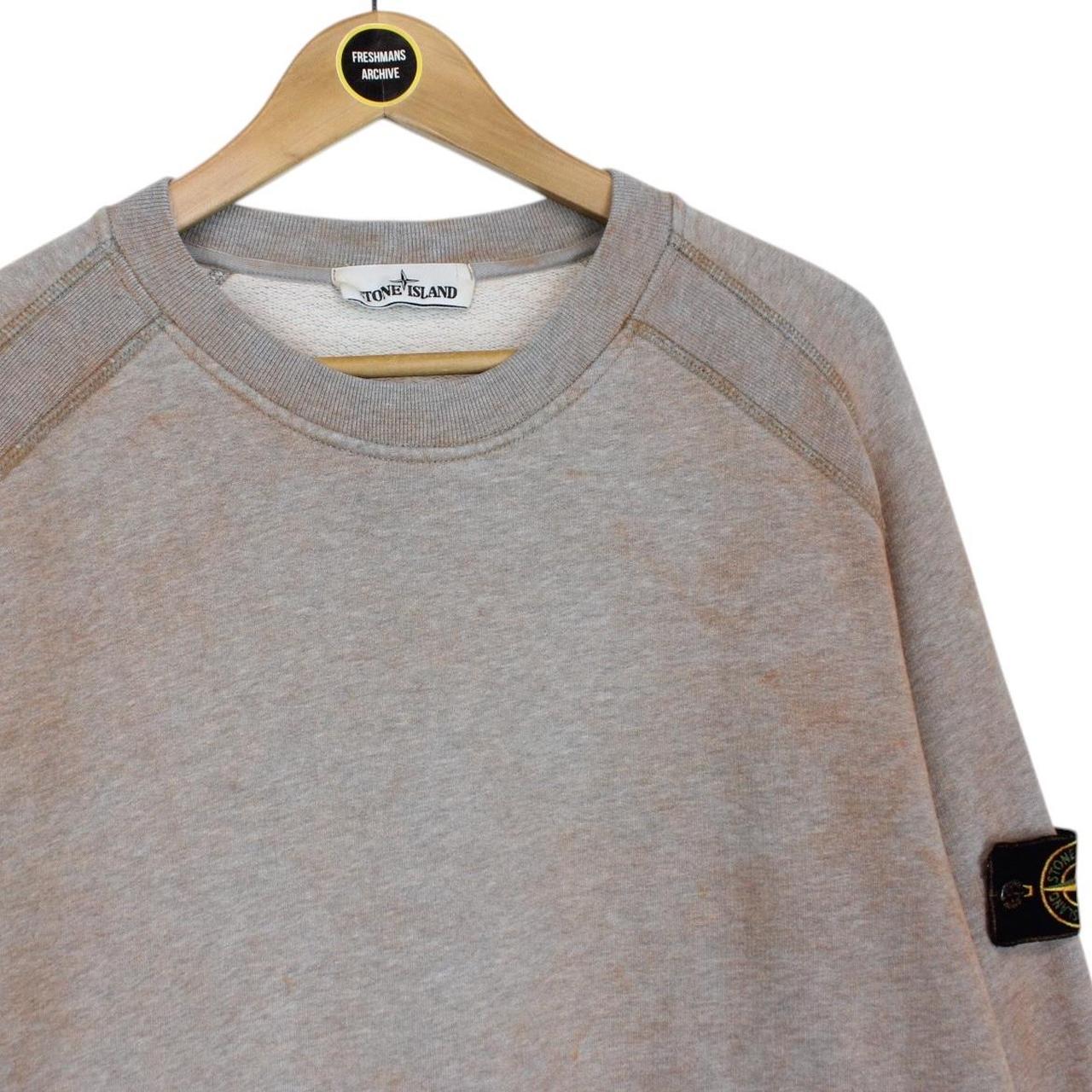Stone Island AW 2020 Orange Dust Treatment Crew Neck Sweatshirt Jumper