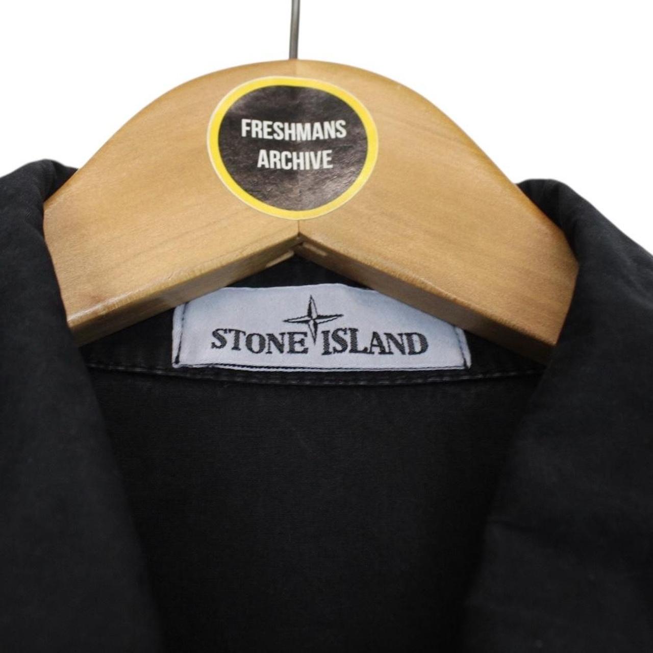 Stone Island AW 2021 Black Full Zip Cotton Overshirt Jacket