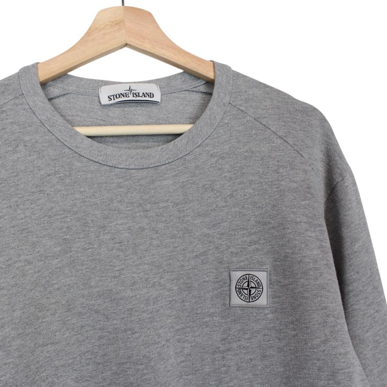 Stone Island AW 2017 Grey Cotton Compass Sweatshirt Jumper