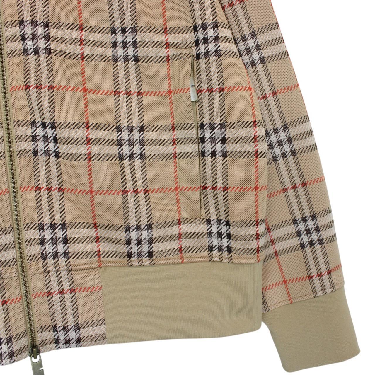 Burberry Sand Brown Nova Check Full Zip Track Jacket