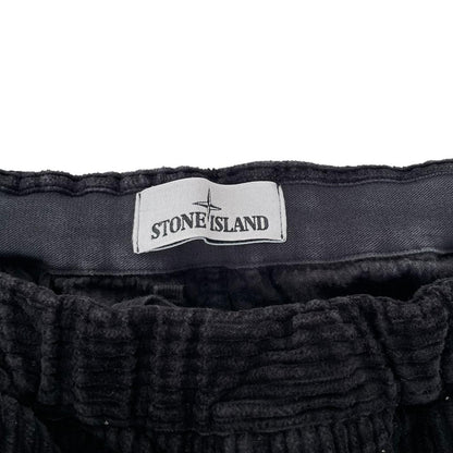 Stone Island AW 2020 Black RE Fit Cotton Corduroy Cargo Trousers