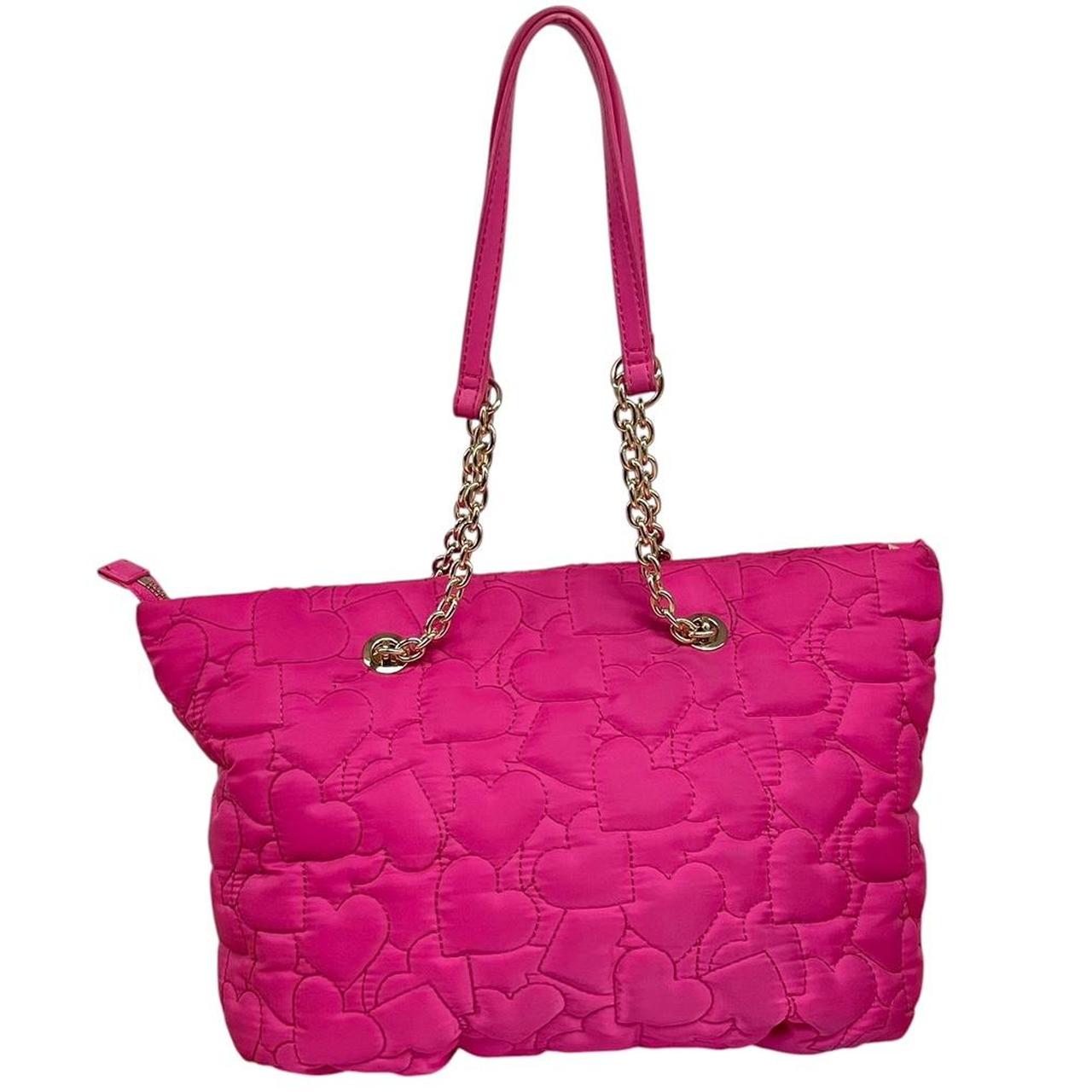 Love Moschino Pink Heart Quilted Tote Bag