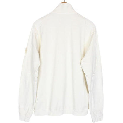 Stone Island Ghost SS 2018 Cream Cotton Full Zip Sweatshirt Jumper