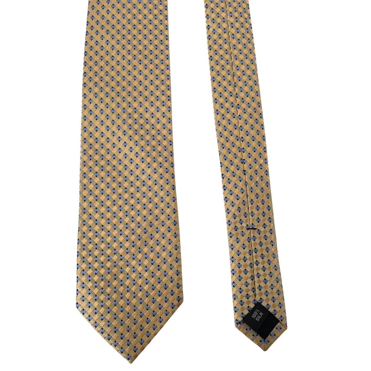 Michael Kors Yellow and Blue Silk Tie