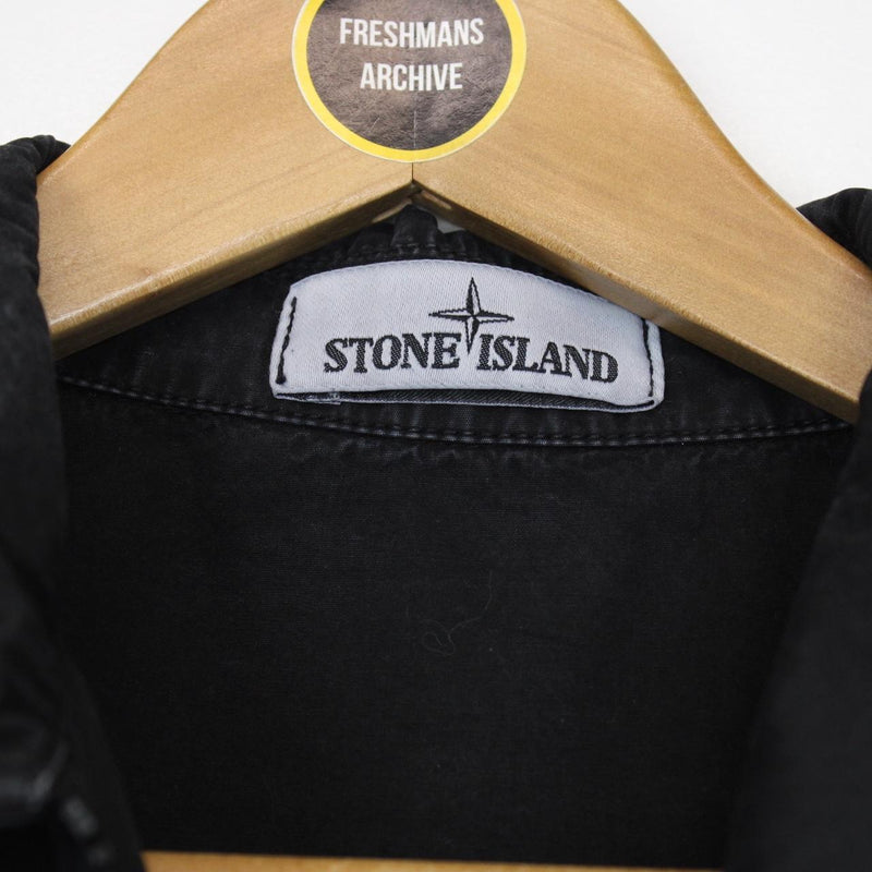 Stone Island SS 2019 Black Full Zip Cotton Overshirt Jacket