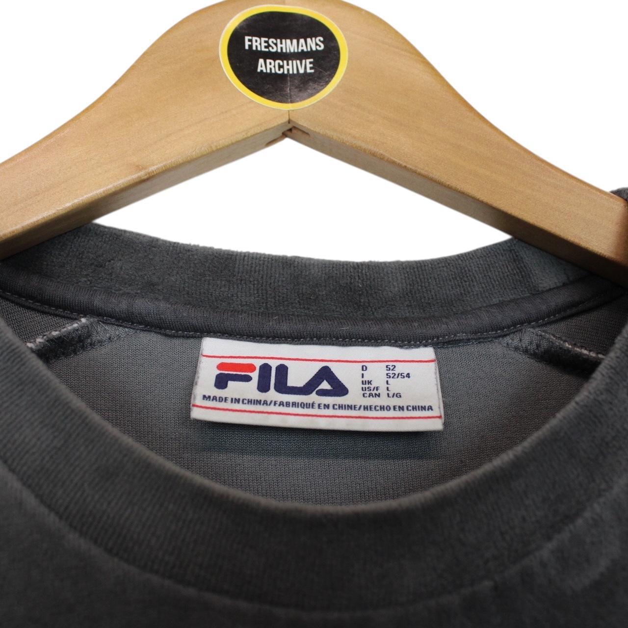 Fila Vintage 110 Velour Hector Grey Short Sleeve Cotton T-Shirt