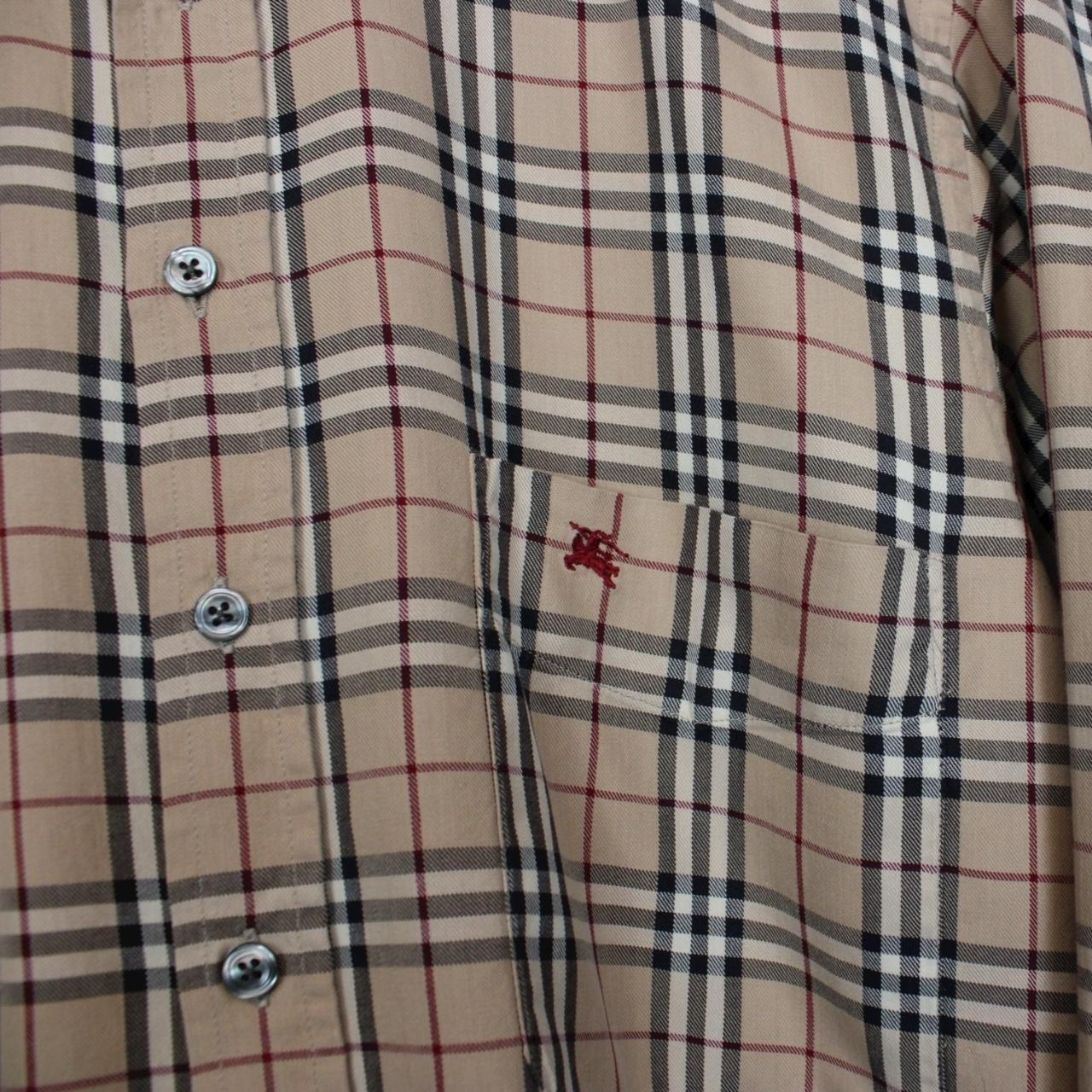 Vintage Burberry London Beige Nova Check Long Sleeve Shirt
