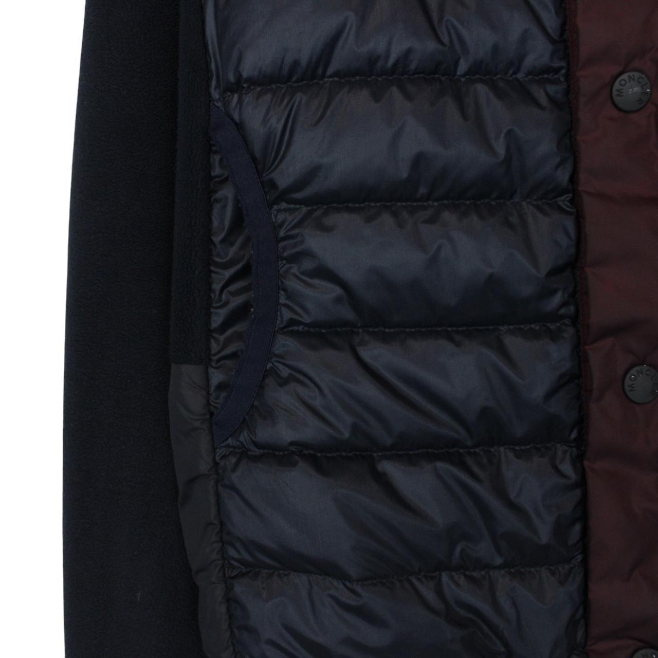 Moncler Navy Blue Full Zip Down Maglia Cardigan Fleece Jacket