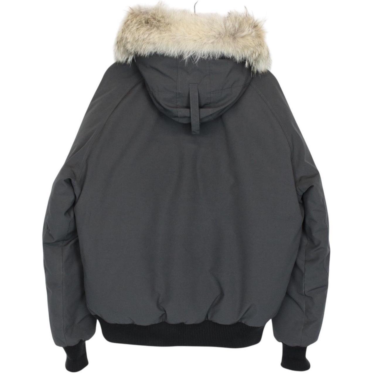 Canada Goose Graphite Grey Chilliwack Bomber Down Jacket with Fur Trim