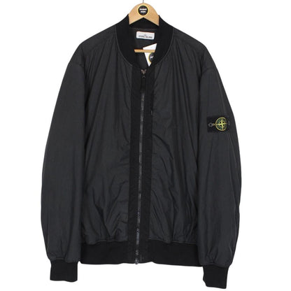 Stone Island AW 2016 Black Garment Dyed Crinkle Reps NY Bomber Jacket