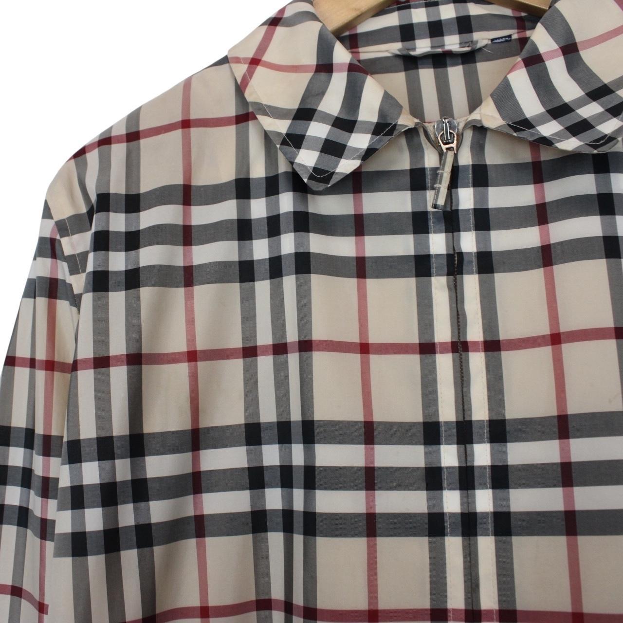 Burberry London Beige Nova Check Full Zip Jacket