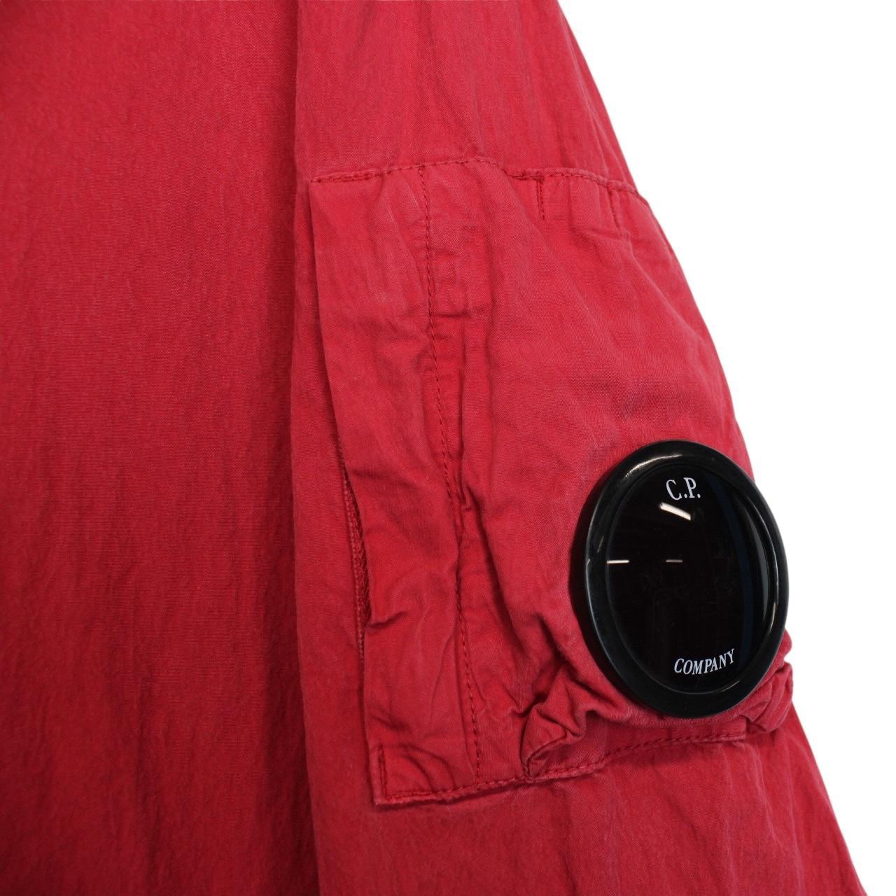 CP Company Red Full Zip Lens Hooded Jacket