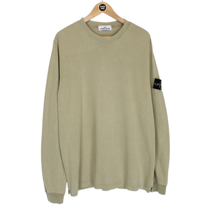 Stone Island Green Long Sleeve Compass Badge T-Shirt
