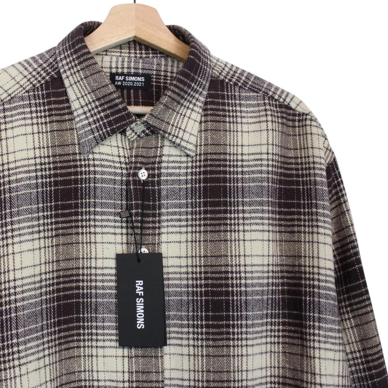 Raf Simons Beige Checked ‘The Others’ Big Fit Flannel Shirt